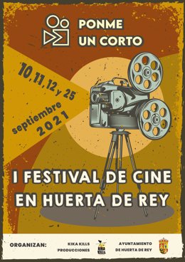 Archivo - Cartel del I Festival de Cine de Huerta de Rey (Burgos) 'Ponme un corto'.