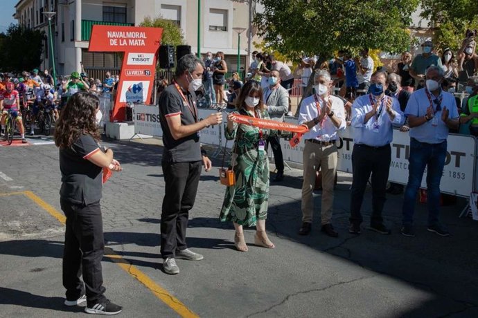 Vara, en la salida de La Vuelta en Navalmoral.