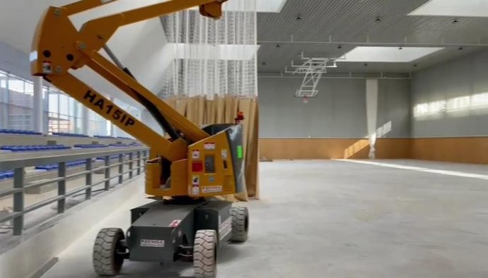 Obras en el nuevo pabellón deportivo de La Algaba