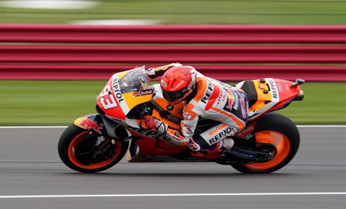 Marc Márquez en el circuito de Silverstone
