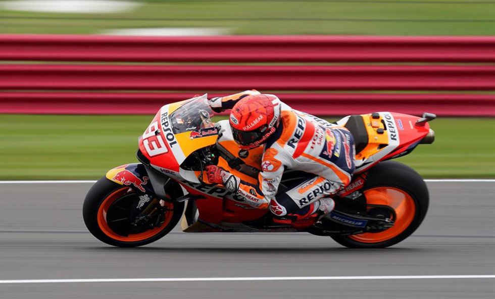 Marc Márquez en el circuito de Silverstone