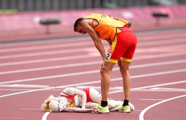 Susana Rodríguez y Celso Comesaña tras las series de los 1.500 metros T11