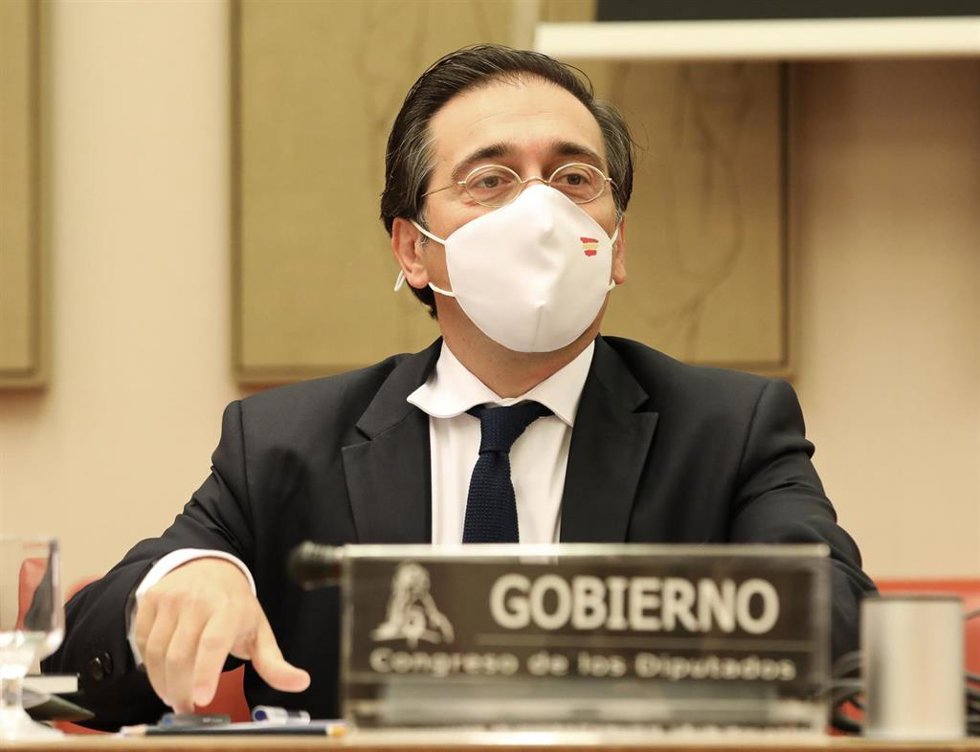 El ministro de Asuntos Exteriores, Unión Europea y Cooperación, José Manuel Albares, comparece ante la Comisión de Exteriores del congreso