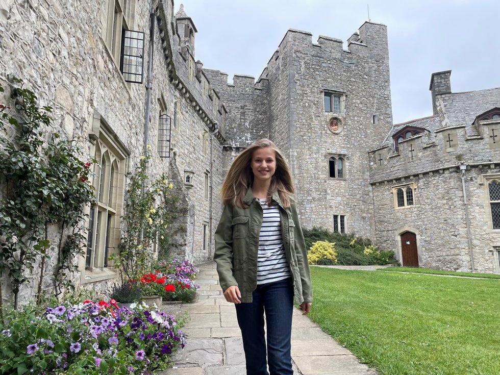La princesa Leonor, en el castillo que alberga el UWC College