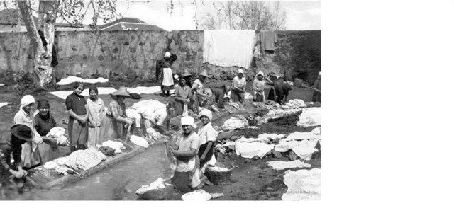 Imagen antigua de los lavaderos de Las Tenerías