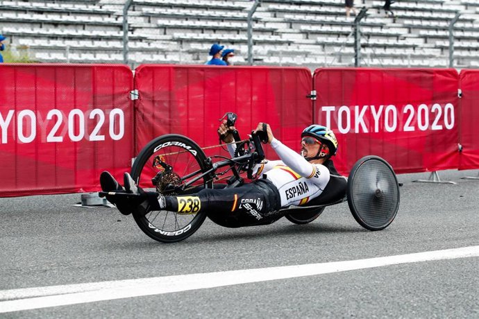 Sergio Garrote durante la prueba de contrarreloj H2 de los Juegos Paralímpicos de Tokio