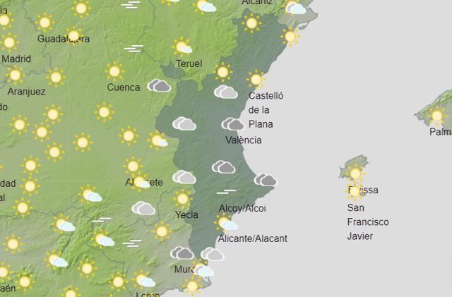 El tiempo en la Comunitat Valenciana este martes, 31 de agosto.