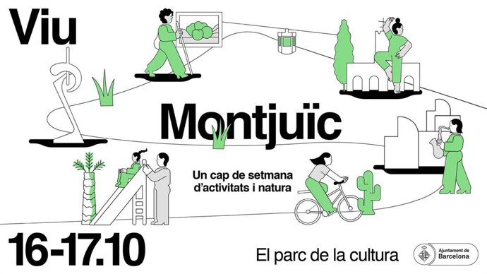 Imagen promocional del fin de semana cultural en Montjuc programado para octubre.