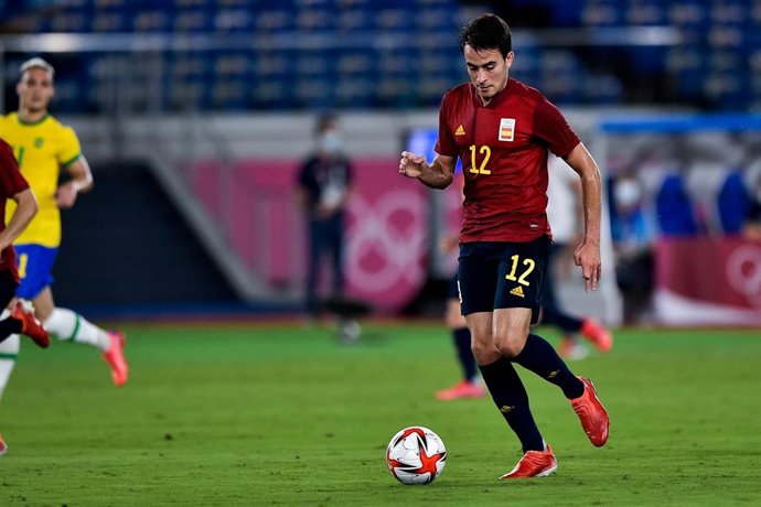 Eric Garcia of Spain during the Olympic Games Tokyo 2020, Football Men's Gold Medal Match between Brazil and Spain on August 7, 2021 at International Stadium Yokohama in Yokohama, Japan - Photo Pablo Morano / Orange Pictures / DPPI