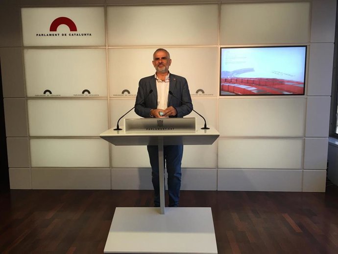 El líder de Cs en Catalunya, Carlos Carrizosa, en rueda de prensa