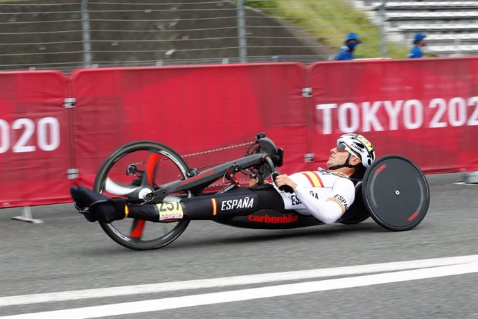 Luis Miguel García-Marquina durante la prueba de contrarreloj H3 de los Juegos Paralímpicos de Tokio.