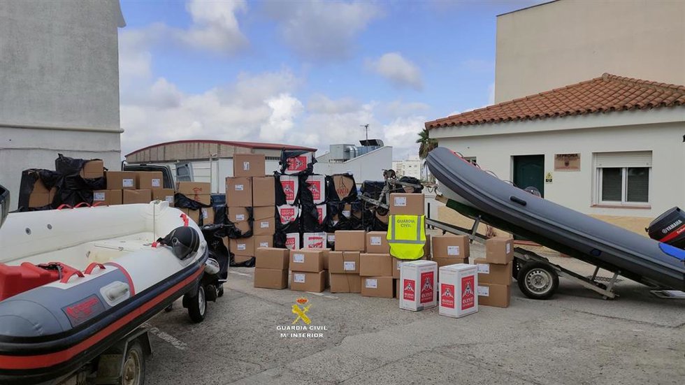 Cajetillas de tabaco intervenidas en San Roque.