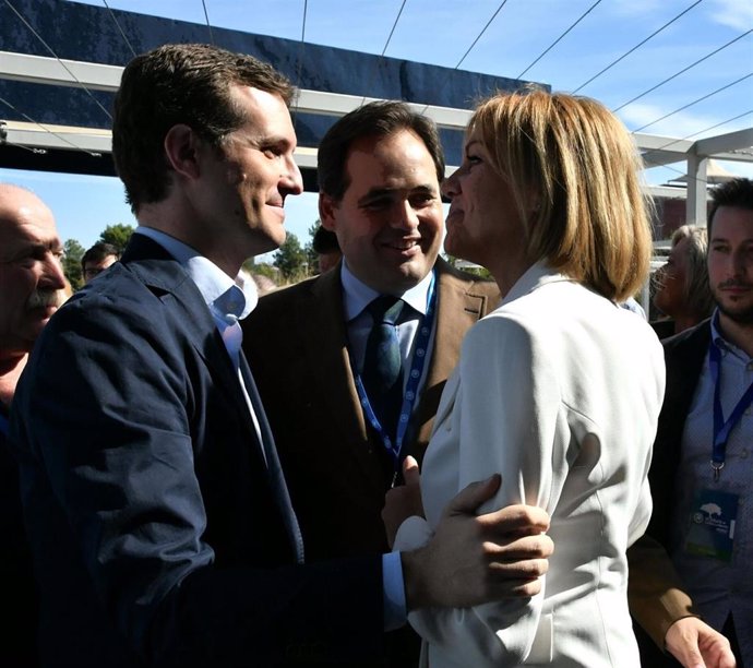 Archivo - Casado con Núñez y Cospedal en el congreso