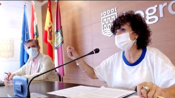 Celia Sanz y Pablo Santaolalla, concejales del PP en el Ayuntamiento de Logroño