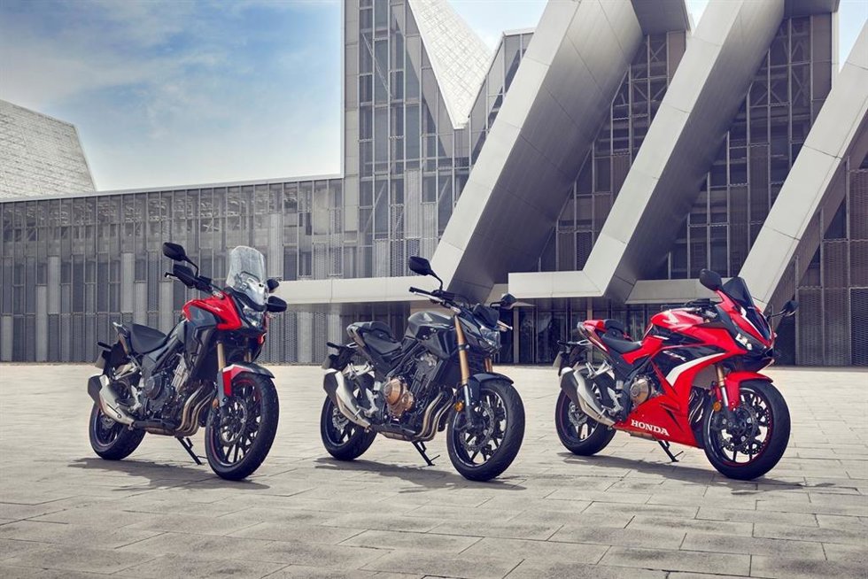 La gama CB500 de Honda.