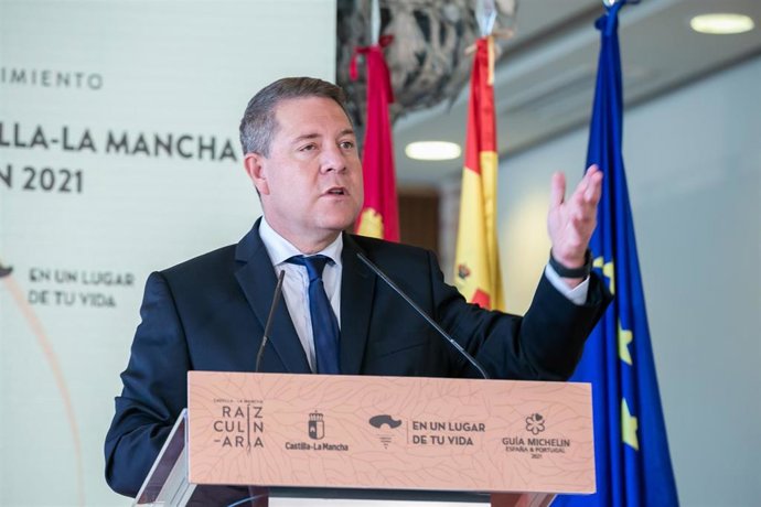 El presidente de C-LM, Emiliano García-Page, en un acto en Toledo.