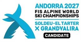 Logo de la precandidatura de Andorra para acoger los Mundiales de esquí alpino en 2027