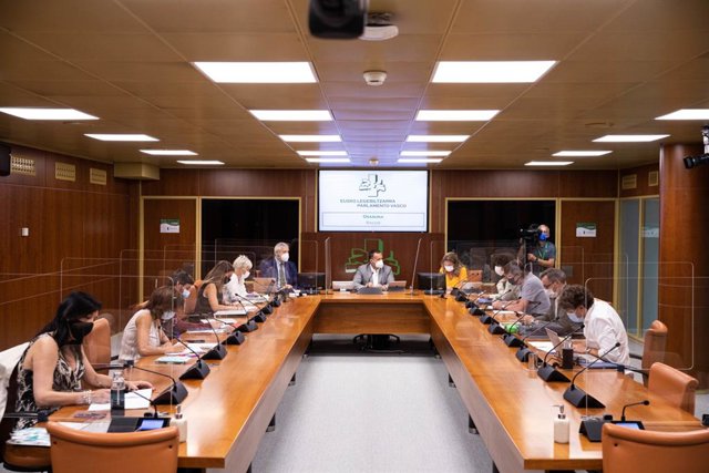 Archivo - La consejera de salud, Gotzone Sagardui, en el Parlamento Vasco