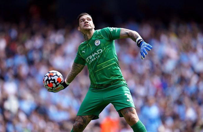 28 August 2021, United Kingdom, Manchester: Manchester City goalkeeper Ederson in action during the English Premier League soccer match between Manchester City and Arsenal at the Etihad Stadium. Photo: Nick Potts/PA Wire/dpa