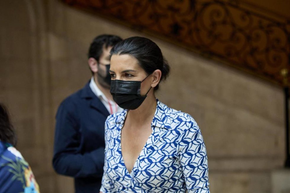 Archivo - La líder de Vox Madrid, Rocío Monasterio, a su llegada al acto de toma de posesión de la presidenta de la Comunidad de Madrid, en la Real Casa de Correos de la Puerta del Sol, a 19 de junio de 2021, en Madrid (España). Ayuso se ha proclamado p