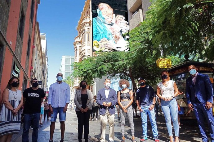 Presentación del mural homenaje al trompetista Nilo Caparrosa