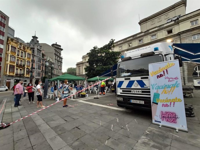 El 'vacumóvil' en Oviedo