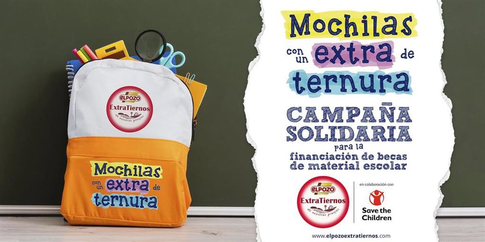 Imagen de la campaña solidaria 'Mochilas con un Extra de Ternura'