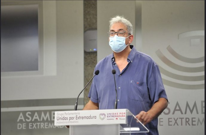 Imagen de archivo del diputado de Unidas por Extremadura Joaquín Macías, en rueda de prensa