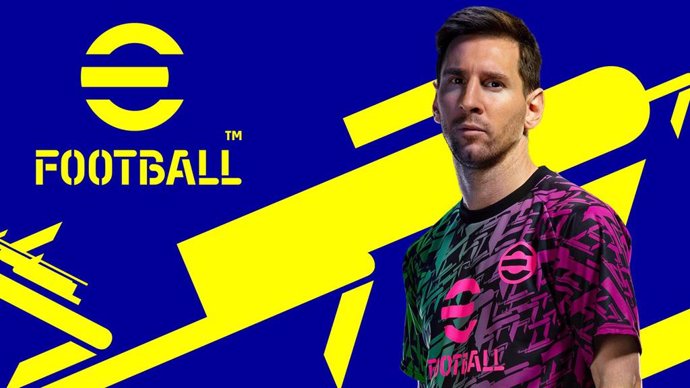 El futbolista Leo Messi, en la portada del videojuego eFootball de Konami.