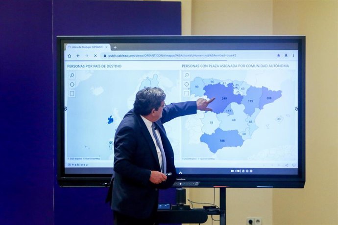 El ministro de Inclusión, Seguridad Social y Migraciones, José Luis Escrivá, durante la presentación del balance de las actuaciones del ministerio, a 2 de septiembre de 2021, en Madrid (España). 