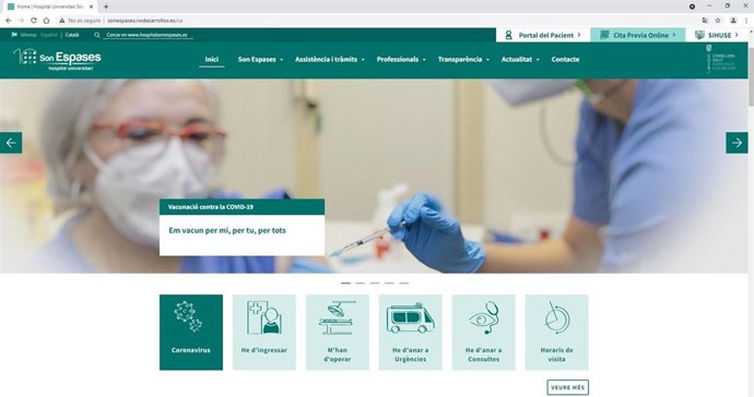Nueva web del Hospital Son Espases.