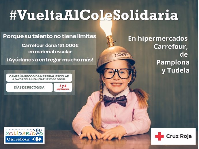 Cartel de la campaña 'Vuelta al cole solidaria'