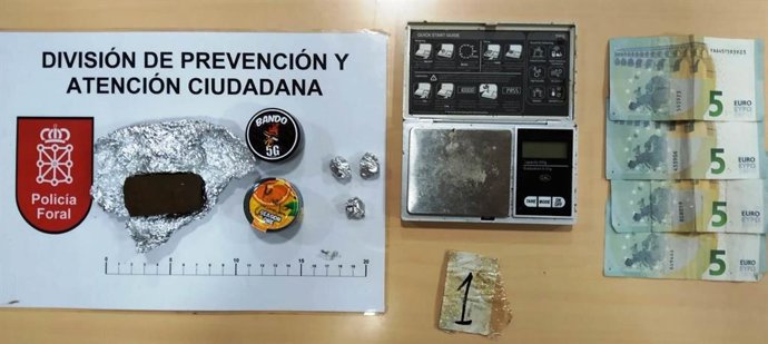 Un menor ha sido detenido en Ansoáin por tráfico de drogas.