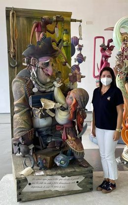 Ninot dedicado al alzhéimer en L'Antiga