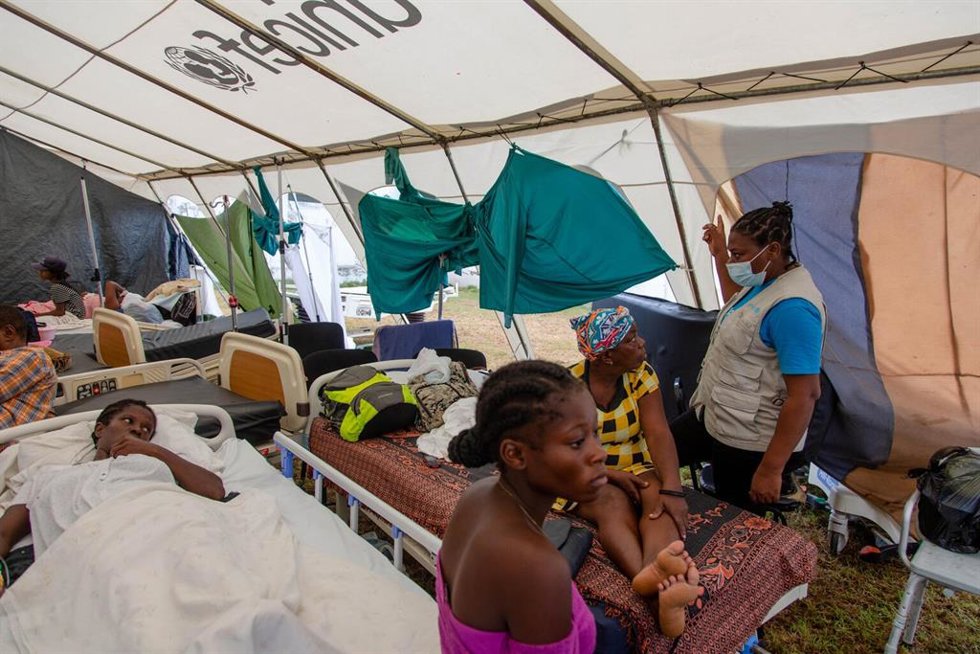 Hospital de campaña de UNICEF en Les Cayes