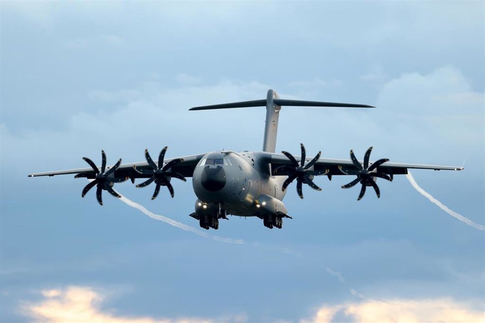 Avión A400M en pleno vuelo.
