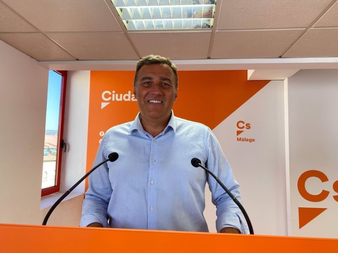 Carlos Hernández White , parlamentario de Cs por Málaga, en rueda de prensa
