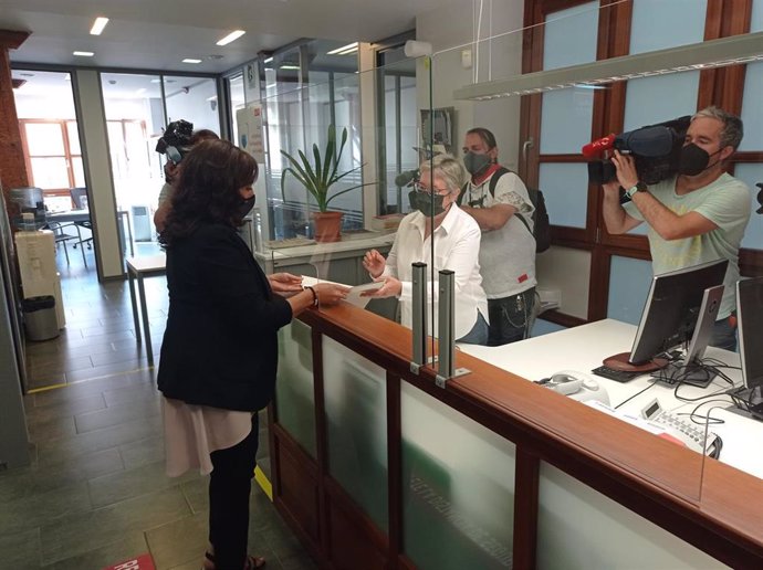 La precandidata a secretaria general del PSOE en La Rioja, Concha Andreu