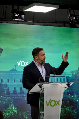 El presidente de Vox, Santiago Abascal