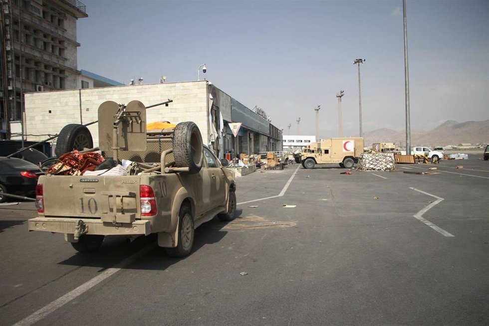 Vista del aeropuerto de Kabul tras la retirada de Estados Unidos
