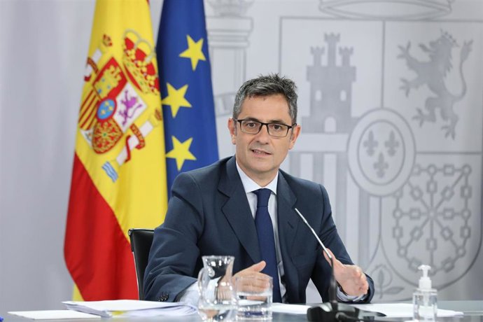 El ministro de la Presidencia, Relaciones con las Cortes y Memoria Democrática; Félix Bolaños.