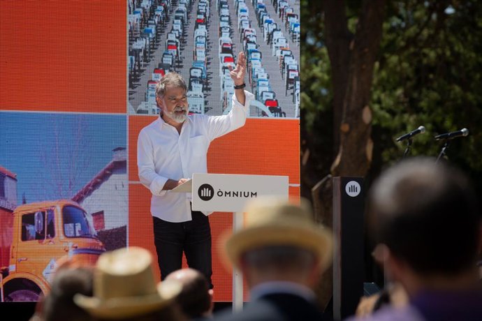 Archivo - Arxiu - El president d'mnium Cultural, Jordi Cuixart, durant l'acte de celebració dels 60 anys de l'entitat