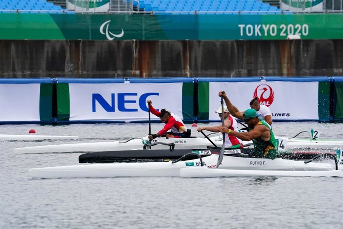 Higinio Rivero durante la prueba de VL2 200 m de los Juegos Paralímpicos de Tokio