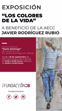 Cartel de la exposición de Javier Rodríguez Rubio en Mérida