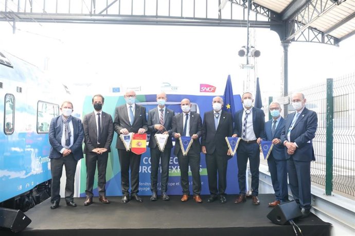 Acto organizado por los gobiernos español y francés en colaboración con la Comisión Europea con motivo de la parada en Hendaya del Connecting Europe Express.