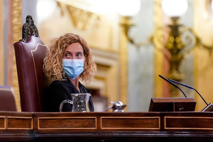 Archivo - La presidenta del Congreso, Meritxell Batet en una sesión plenaria