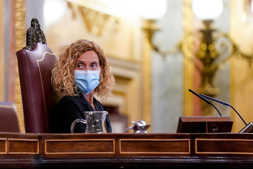 Archivo - La presidenta del Congreso, Meritxell Batet en una sesión plenaria