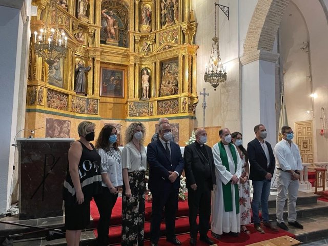 La presentación de la restauración del retablo de la Iglesia de San Bartolomé de Jaén.