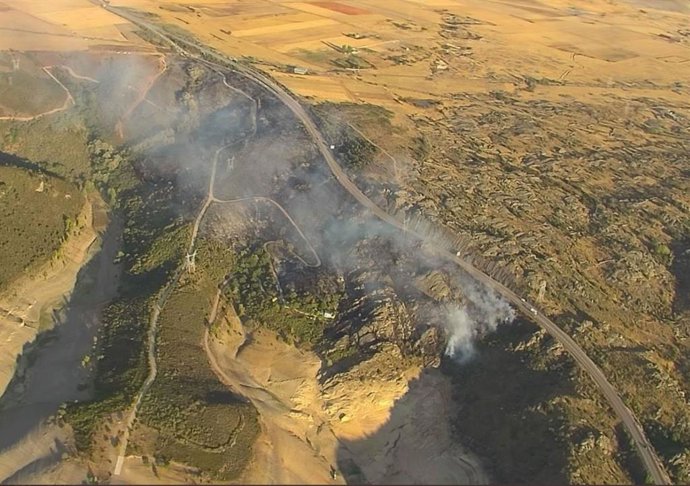 Incendio en Muelas del Pan (Zamora).