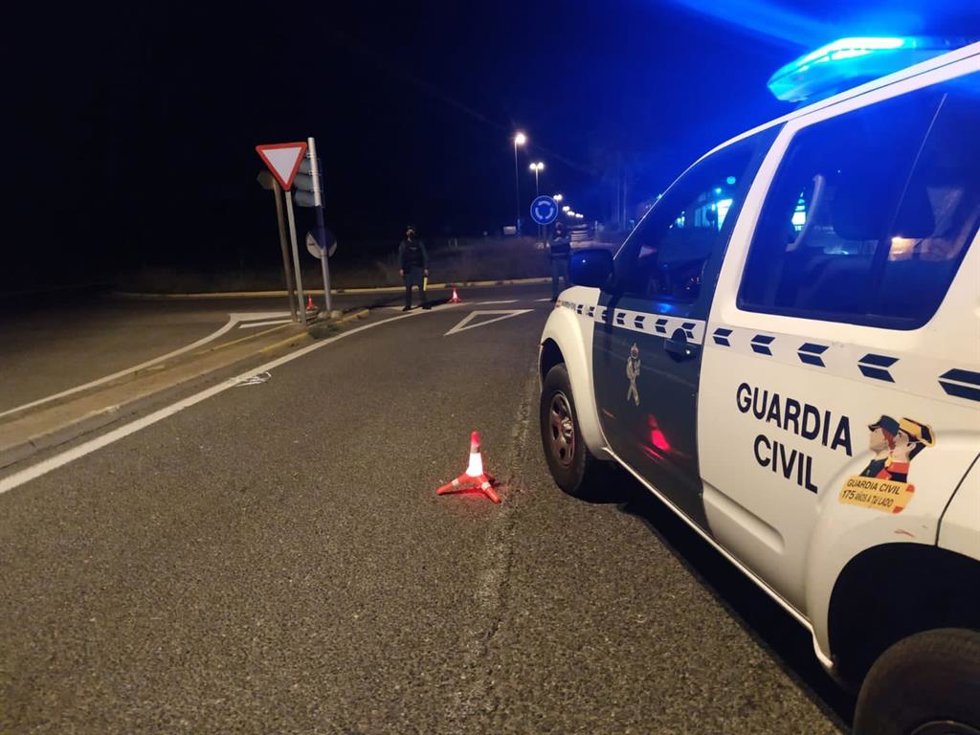 Archivo - Un control de la Guardia Civil.